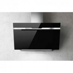 Elica MAJESTIC BL/A/90 - Cappa Aspirante a Parete, Vetro Nero e Inox, 90 cm, PRF0116967, B