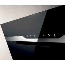 Elica MAJESTIC BL/A/90 - Cappa Aspirante a Parete, Vetro Nero e Inox, 90 cm, PRF0116967, B