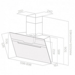 Elica MAJESTIC BL/A/90 - Cappa Aspirante a Parete, Vetro Nero e Inox, 90 cm, PRF0116967, B