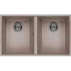 Elleci LGQ35043BSO - Lavello quadra 350, 76x44, 2V, tortora sottotop