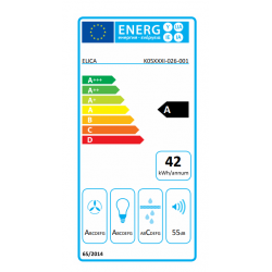Elica JUNO URBAN CAST IRON/F/50 - Cappa Filtrante Sospesa, Ghisa, 50 cm, 610 m³/h, PRF0147728, A