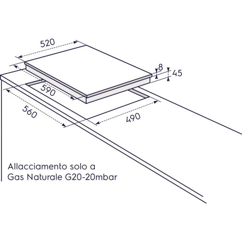 Electrolux PVF645UOB - Piano Cottura