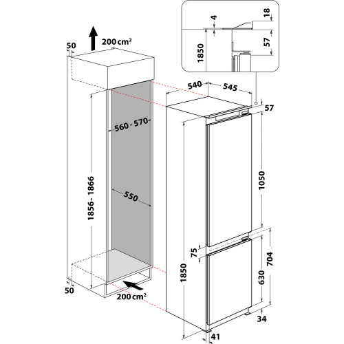 Hotpoint BCB 7525 D2 - Frigorifero Combinato da...