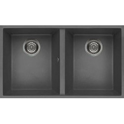 Elleci LMQ35073BSO - Lavello quadra 350, 76x44, 2V, titanium sottotop