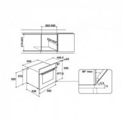 Hotpoint Ariston 3AF 534 H IX HA - Forno da Incasso, 71 Litri, A