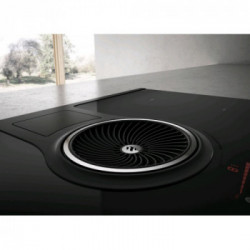 Elica NIKOLATESLA BL/A/83 - Piano a Induzione con Cappa Aspirante Integrata, Vetro Nero, 83 cm PRF0120977, A+