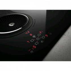 Elica NIKOLATESLA BL/A/83 - Piano a Induzione con Cappa Aspirante Integrata, Vetro Nero, 83 cm PRF0120977, A+