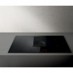 Elica NIKOLATESLA PRIME BL/A/83 - Piano Induzione con Cappa Aspirante Integrata, Vetro Nero e Ghisa, PRF0138475, A