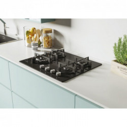 Candy CDK6GF4WEKB - Piano Cottura a Gas, Nero, 59.5 cm, 4 Fornello(i)