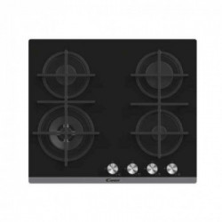 Candy CVG6BF4WEB - Piano Cottura a Gas, Nero, 59 cm, 4 Fornello(i)