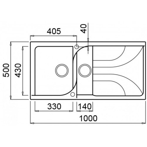 Elleci LGE47540 - Lavello ego 475, 100X50,...