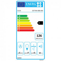 Elica VERTIGO WH/F/90 - Cappa Filtrante a Parete, Vetro Bianco, 90 cm, PRF0079554, C
