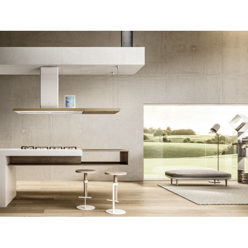 Elica BIO ISLAND WH/A/120x58 USB ROVERE - Cappa...