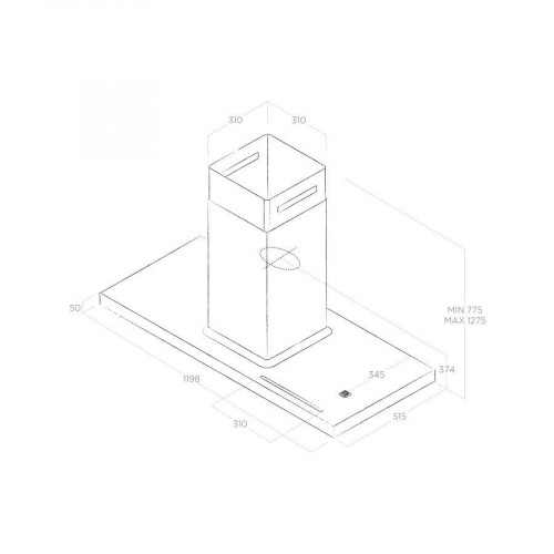 Elica BIO ISLAND WH/A/120x58 USB ROVERE - Cappa...