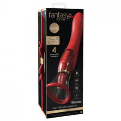 Fantasy For Her - Pompa per Vagina con Vibrazione, Rossa, Stimolante, Impermeabile, Ricaricabile