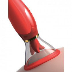 Fantasy For Her - Pompa per Vagina con Vibrazione, Rossa, Stimolante, Impermeabile, Ricaricabile