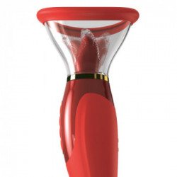 Fantasy For Her - Pompa per Vagina con Vibrazione, Rossa, Stimolante, Impermeabile, Ricaricabile