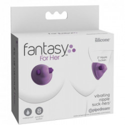 Fantasy For Her - Ventose per Capezzoli con Vibrazione, Impermeabili, Viola, Stimolanti