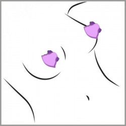 Fantasy For Her - Ventose per Capezzoli con Vibrazione, Impermeabili, Viola, Stimolanti