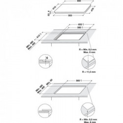 Hotpoint ACOH 654 MF/NE - Piano Cottura a Induzione, 4 Fornello(i), 65 cm, Nero 