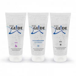 Just Glide - Lubrificante, Vegano, Set 3 x 200ml 