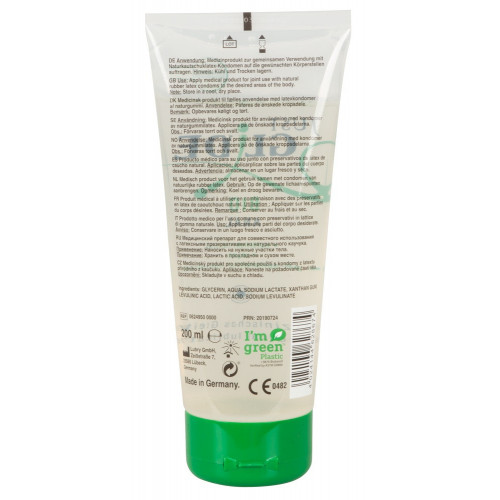 Just Glide - Lubrificante, Bio , Tubetto, 200 ML