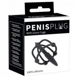 You2Toys Penis Plug with Glans Cage - Plug per il Pene in Silicone, Nero