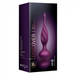 Rocks Off Discover Purple - Plug Anale con Vibrazione, 10 MOD, Telecomando, Impermeabile, Ricaricabile