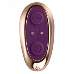 Rocks Off Discover Purple - Plug Anale con Vibrazione, 10 MOD, Telecomando, Impermeabile, Ricaricabile