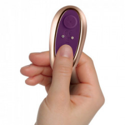 Rocks Off Discover Purple - Plug Anale con Vibrazione, 10 MOD, Telecomando, Impermeabile, Ricaricabile