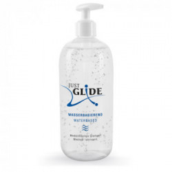 Just Glide - Lubrificante, Base Acqua, Vegano, Flacone, 500 ML