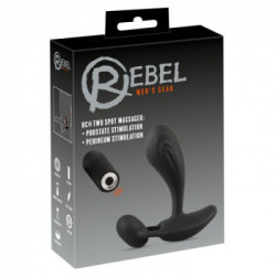 Rebel RC Two Spot Massager - Plug Anale con Vibrazione, 10 MOD, Telecomando, Impermeabile, Ricaricabile