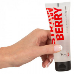 Just Play - Gel per Massaggi, Gusto Fragola, Vegano, Tubetto, 80 ML