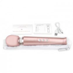 Le Wand - Massaggiatore con Vibrazione, Ricaricabile, Lungo, Silicone, Rosa