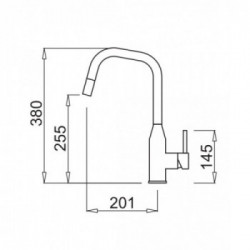 Elleci MKKDRP86 - Miscelatore dora, plus black