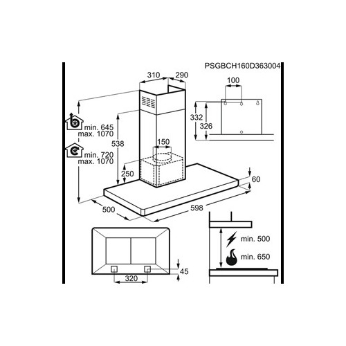 Electrolux EFB60460OX - Cappa a Camino, Inox,...