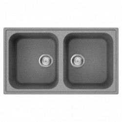 Smeg LZ862CT - Lavello da Incasso, 2 Vasche, Rettangolare, 86 cm, Cemento