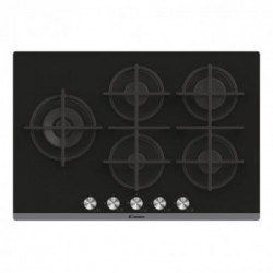 Candy CVG7WL4WEP - Piano Cottura a Gas, 74 cm, Nero, 5 Fornello(i)