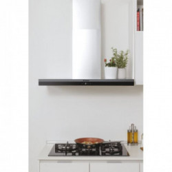 Candy CVG7WL4WEP - Piano Cottura a Gas, 74 cm, Nero, 5 Fornello(i)