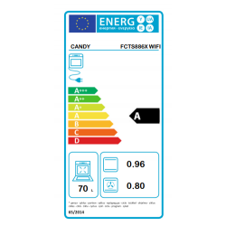 Candy FCTS886X WIFI - Forno Elettrico da Incasso, Inox, 70 Litri, Classe A