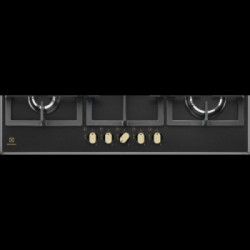 Electrolux KGS9536RN - Piano Cottura a Gas, Tripla Corona, Nero Ghisa, 90 cm