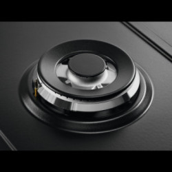 Electrolux KGS9536RN - Piano Cottura a Gas, Tripla Corona, Nero Ghisa, 90 cm