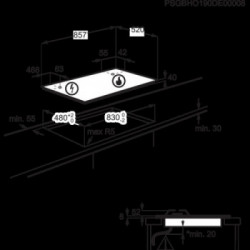 Electrolux KGS9536RN - Piano Cottura a Gas, Tripla Corona, Nero Ghisa, 90 cm