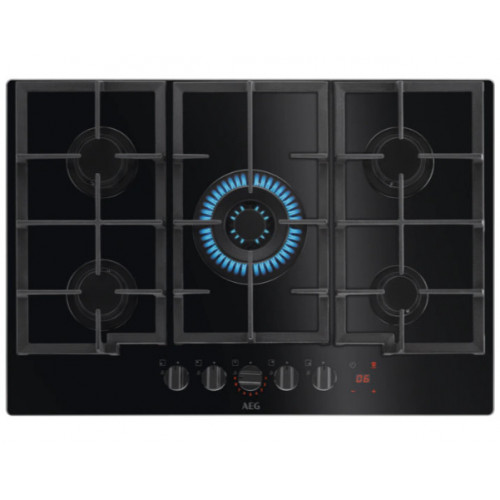 Aeg HKB75451NB - Piano Cottura a Gas, Cristallo...