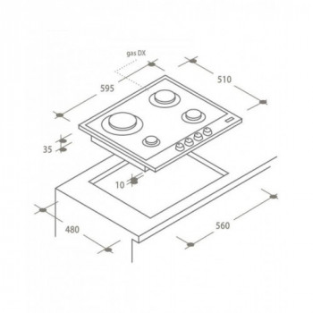 Candy CHW6BF4WPX - Piano... 2