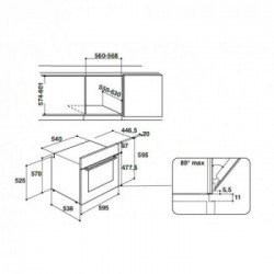 Hotpoint Ariston FA3 840 H IX HA - Forno da Incasso, 66 Litri, A+