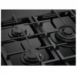Aeg HKB75451NB - Piano Cottura a Gas, Cristallo Nero, 5 Fuochi, 75 cm