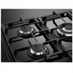 Aeg HKB75451NB - Piano Cottura a Gas, Cristallo Nero, 5 Fuochi, 75 cm