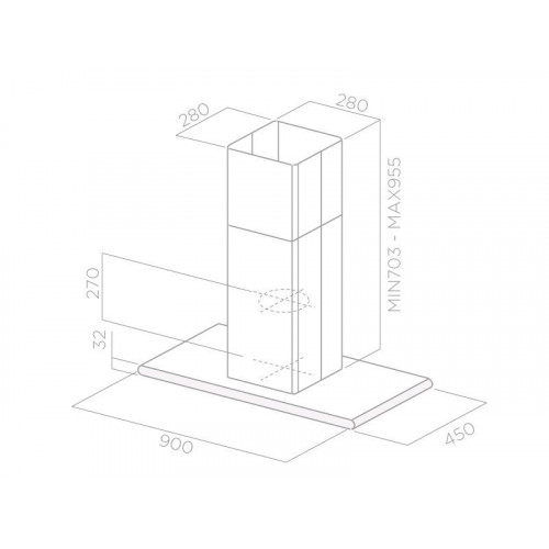 Elica Galaxy Island BLIX/A/90x45 - Cappa...