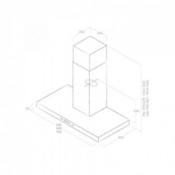 Elica Spot PLUS LCD H6 60 - Cappa Aspirante a Parete, Inox, 60 cm, PRF0097374, A